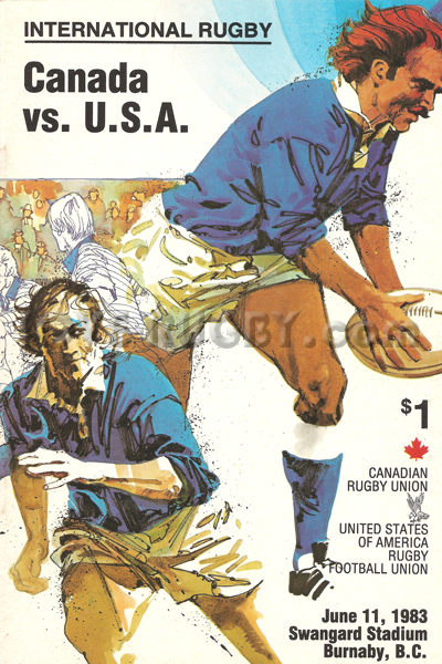 1983 Canada v USA  Rugby Programme