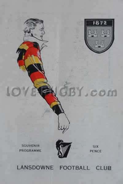 1953 Dublin v Lancashire  Rugby Programme