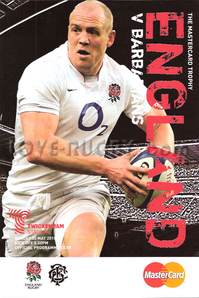 2010 England v Barbarians  Rugby Programme