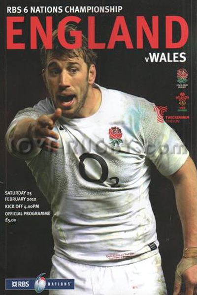2012 England v Wales  Rugby Programme