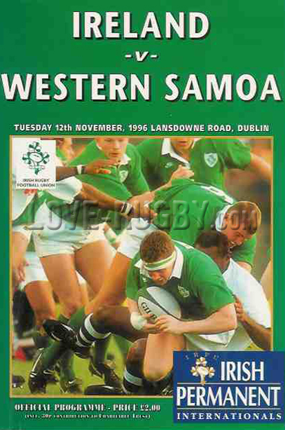 Ireland Samoa 1996 memorabilia