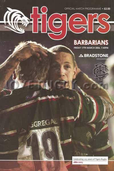 2006 Leicester v Barbarians  Rugby Programme