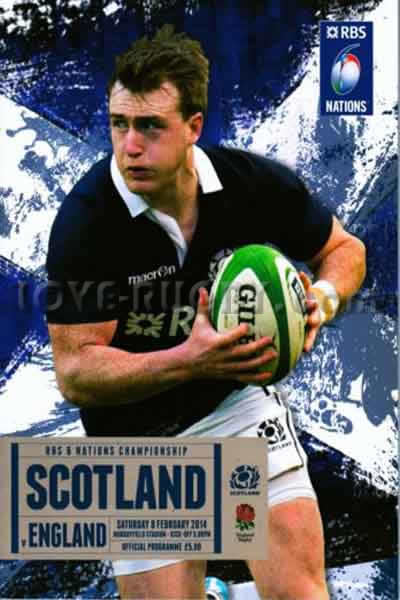 2014 Scotland v England  Rugby Programme