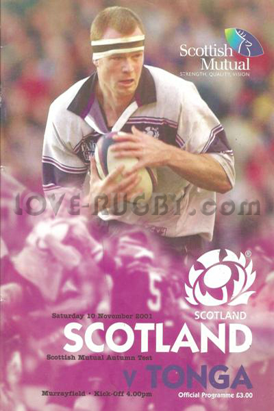 Scotland Tonga 2001 memorabilia