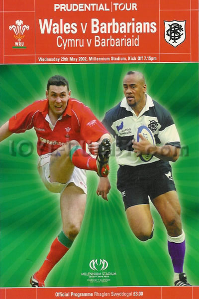 2002 Wales v Barbarians  Rugby Programme