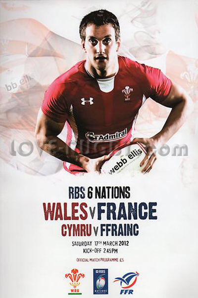 2012 Wales v France  Rugby Programme