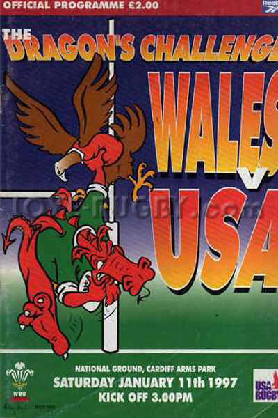 1997 Wales v USA  Rugby Programme