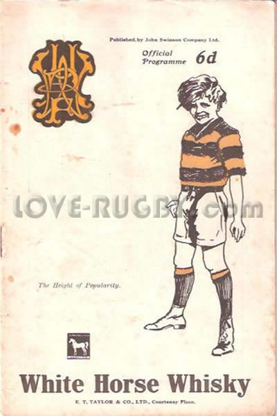 1927 Wellington v Canterbury  Rugby Programme