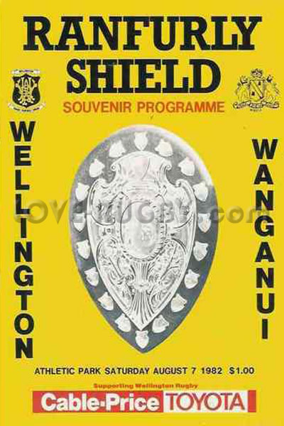 1982 Wellington v Wanganui  Rugby Programme