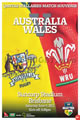 Australia v Wales 2012 rugby  Programme
