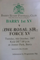 Barry RAF 1987 memorabilia