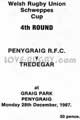 Penygraig Tredegar 1987 memorabilia