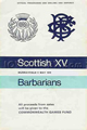 Scotland v Barbarians 1970 rugby  Programme