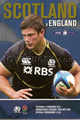 Scotland v England 2012 rugby  Programme